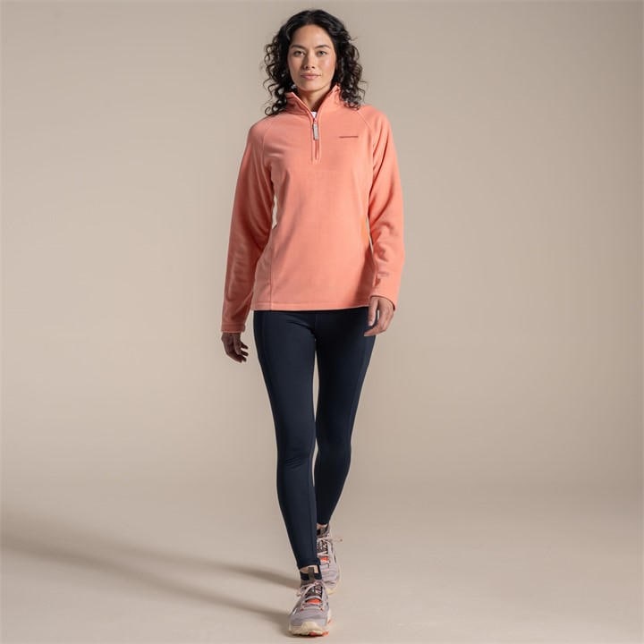Craghoppers Women's Spcedapricot Nt Miska Lightweight Half Zip Fleece in Size 22, Sports Direct