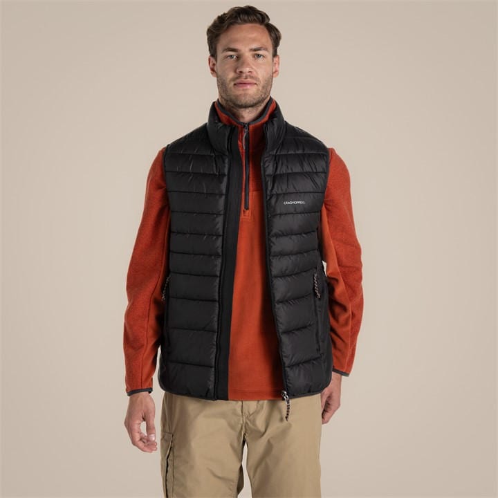 Craghoppers Men's Black Complite Ix Lightweight Padded Vest in Size XL, Sports Direct