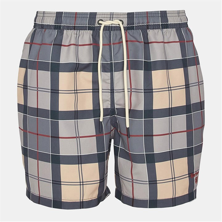 Barbour Men' Blue Tartan Swim Shorts in Size S, Sports Direct