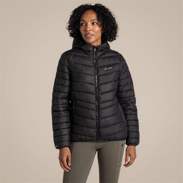 Craghoppers Women's Black Complite Ix Lightweight Hooded Jacket in Size 18, Sports Direct