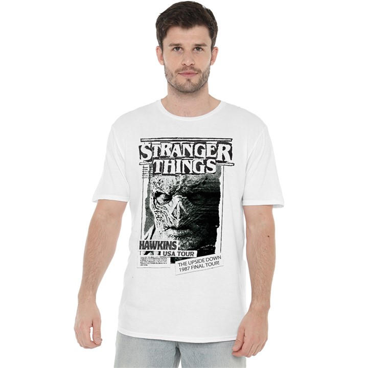 Stranger Things Men' White Newspaper Vecna T-Shirt in Size S, Sports Direct