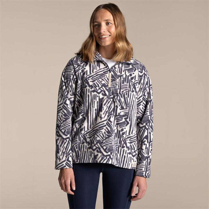 Craghoppers Women's Anthracitprt Annjela Quick-Drying Half Zip Microfleece Top in Size 8, Sports Direct