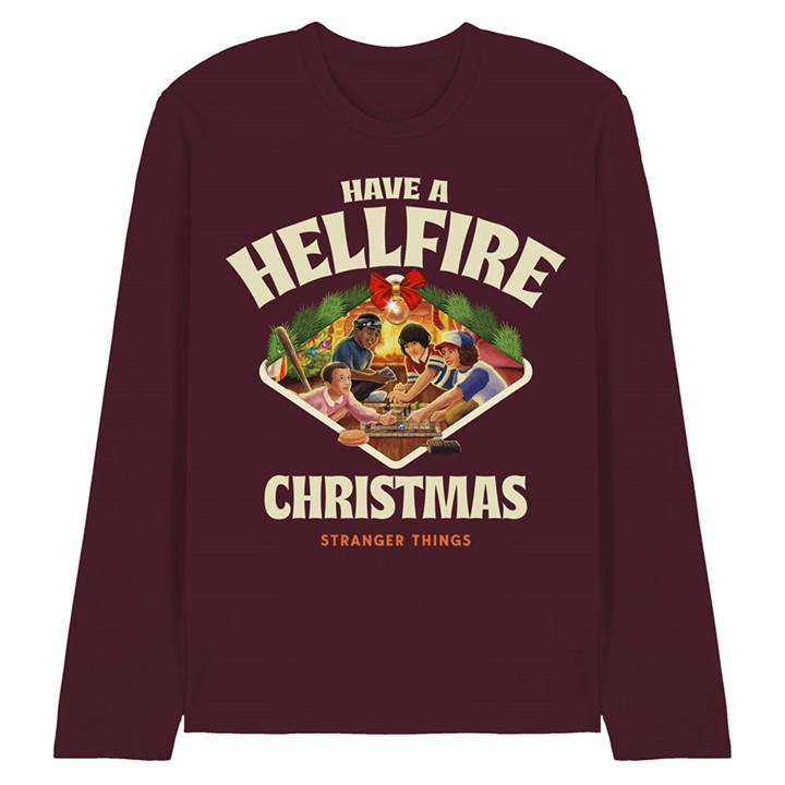 Stranger Things Men's Red Have A Hellfire Xmas Festive Board in Size 2XL, Sports Direct