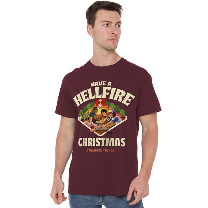 Stranger Things Men' Red Have A Hellfire Xmas Festive Board in Size S, Sports Direct