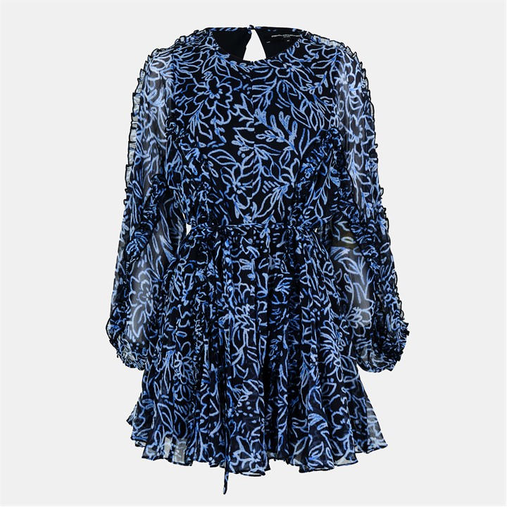 French Connection Women's Blue Anna Structured Mini Dress in Size 10, Sports Direct