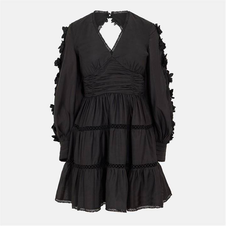 French Connection Women's Black Aubrey Lace Mini Dress in Size 12, Sports Direct