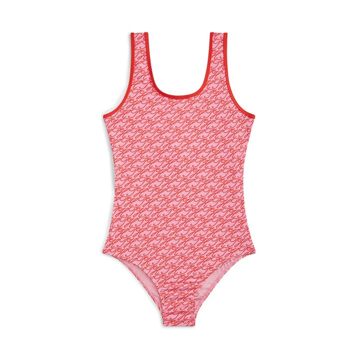 Tommy Hilfiger Girls Pink Kids' Scoop Neck Swimsuit in Size 14 - 16 Years, Sports Direct