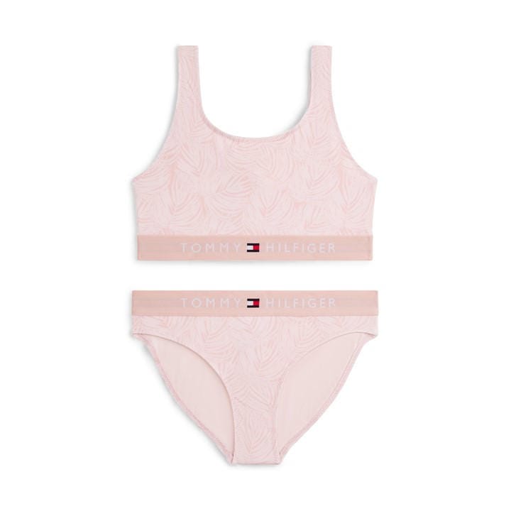 Tommy Hilfiger Girls Pink Kids' Bikini Set in Size 12-14Y, Sports Direct