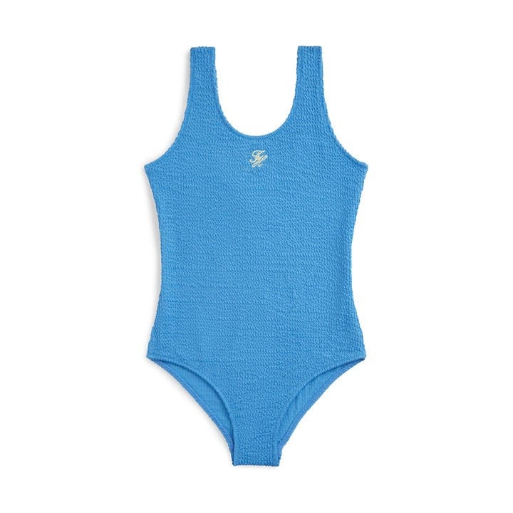 Tommy Hilfiger Girls Blue Kids' Scoop Neck Swimsuit in Size 8 - 9 Years, Sports Direct