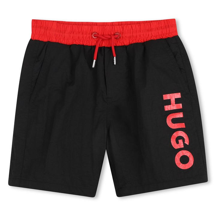 Hugo Boys Black Kids' Swimming Trunks in Size 14 - 16 Years, Sports Direct
