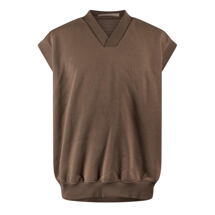 Fear Of God Essentials Men's Brown Knitted Sweater Vest in Size M, Sports Direct