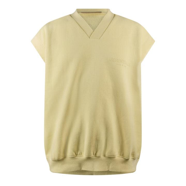 Fear Of God Essentials Men' Yellow Knitted Sweater Vest in Size S, Sports Direct