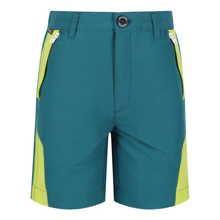 Regatta  Kids Green Sorcermounts Walking Shorts in Size 5 - 6 Years, Sports Direct