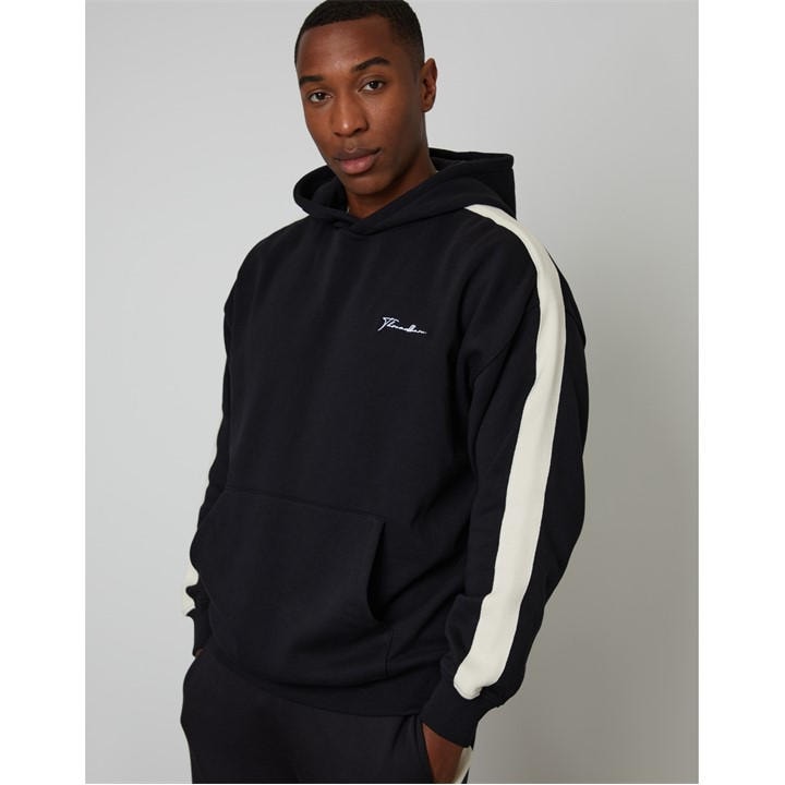 Threadbare Men's Black Relaxed Fit Knitted Hoodie in Size L, Sports Direct