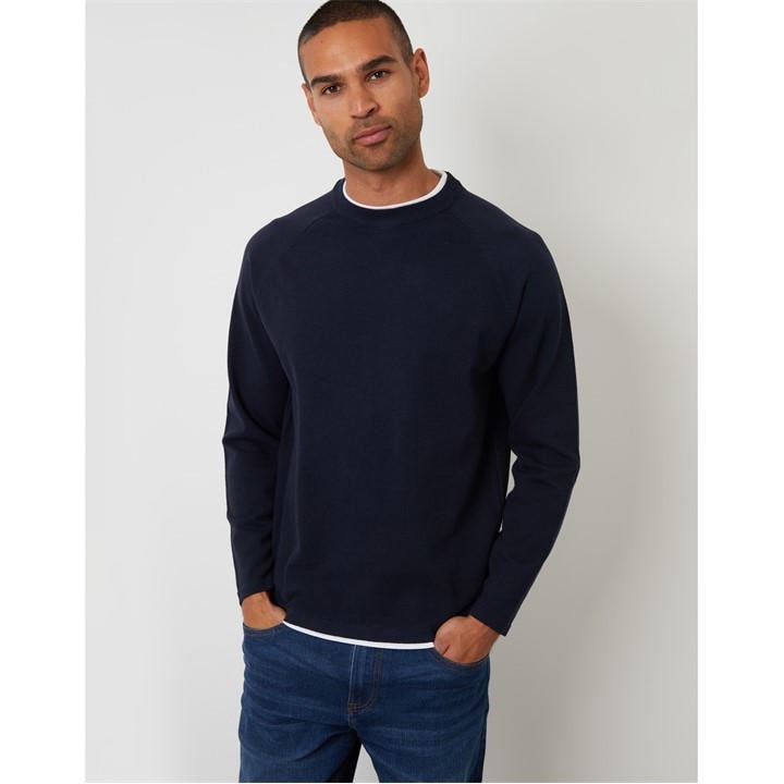 Threadbare Men's Blue Trainer Crew Neck Jumper in Size M, Sports Direct