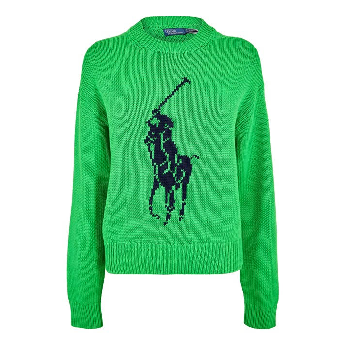 Polo Ralph Lauren Women's Green Crew Neck Jumper in Size 12, Sports Direct