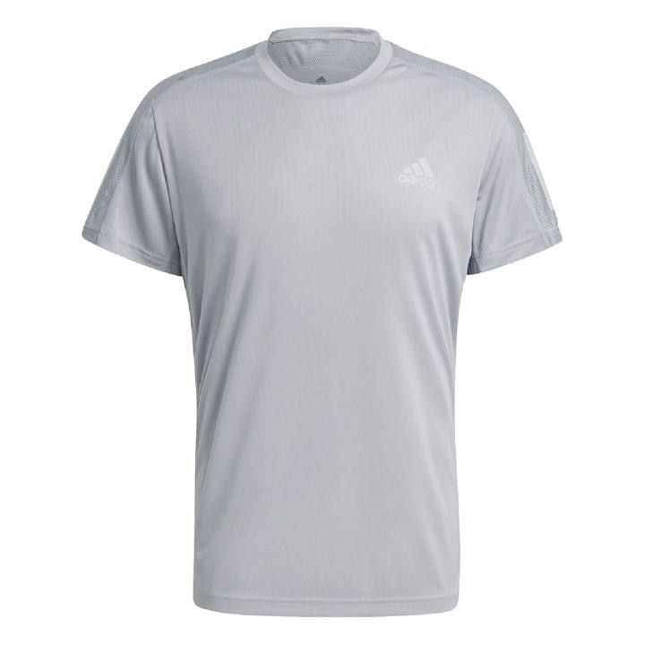 Adidas Men' Silver Own The Run T-Shirt in Size S, Sports Direct