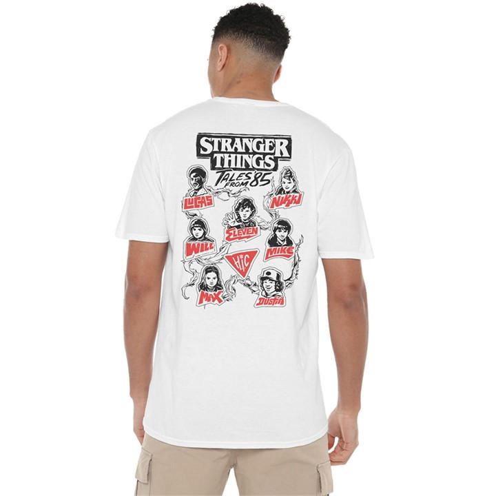Stranger Things Men's White Tales From 85 Character Vines Fron in Size 4XL, Sports Direct