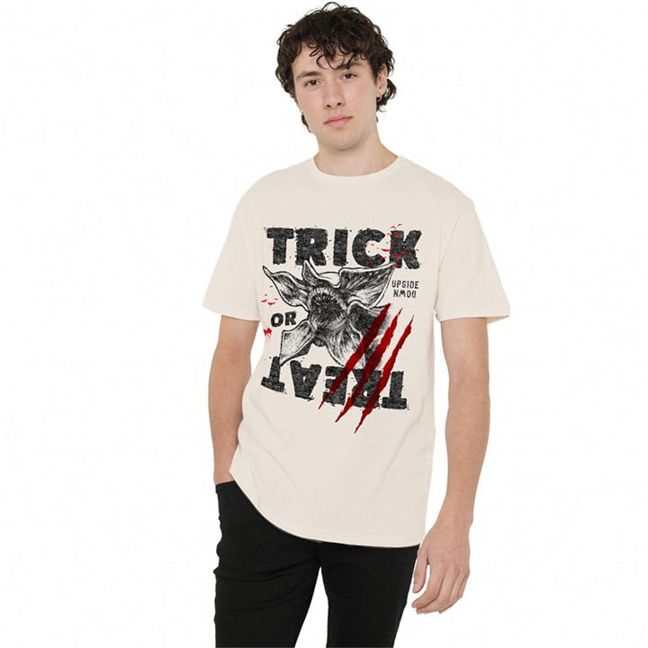 Stranger Things Men's Beige Demogorgon Trick Or Treat Sketch T in Size 4XL, Sports Direct
