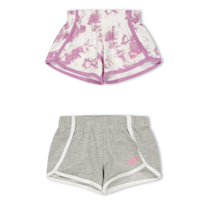 Reebok Girls Purple Kids' Tie Dye Jersey Jogger Shorts in Size 4 - 5 Years, Sports Direct