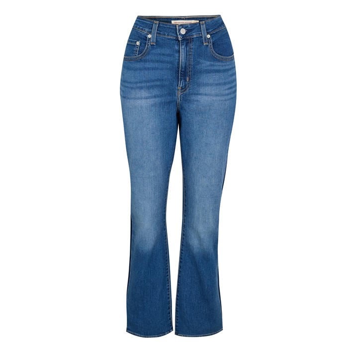 Levis Women's Blue High Rise Bootcut Jeans in Size 25 L32, Sports Direct