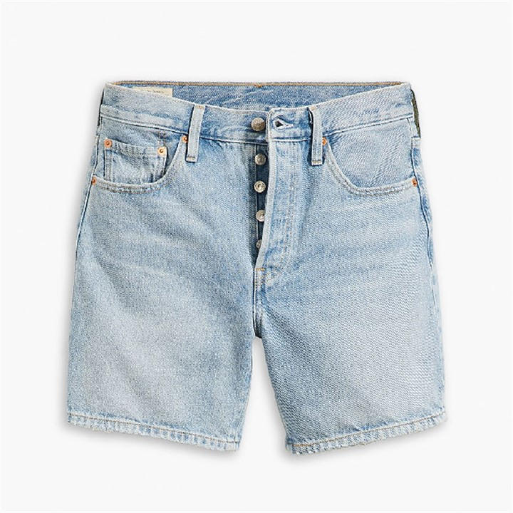Levis Women's Mid Thigh Denim Shorts Blue 25 L32 - Image 2