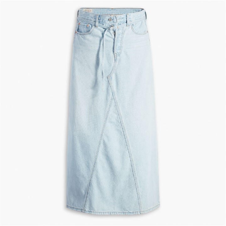 Levis Women's Blue Iconic Long Denim Skirt in Size 27 L32, Sports Direct