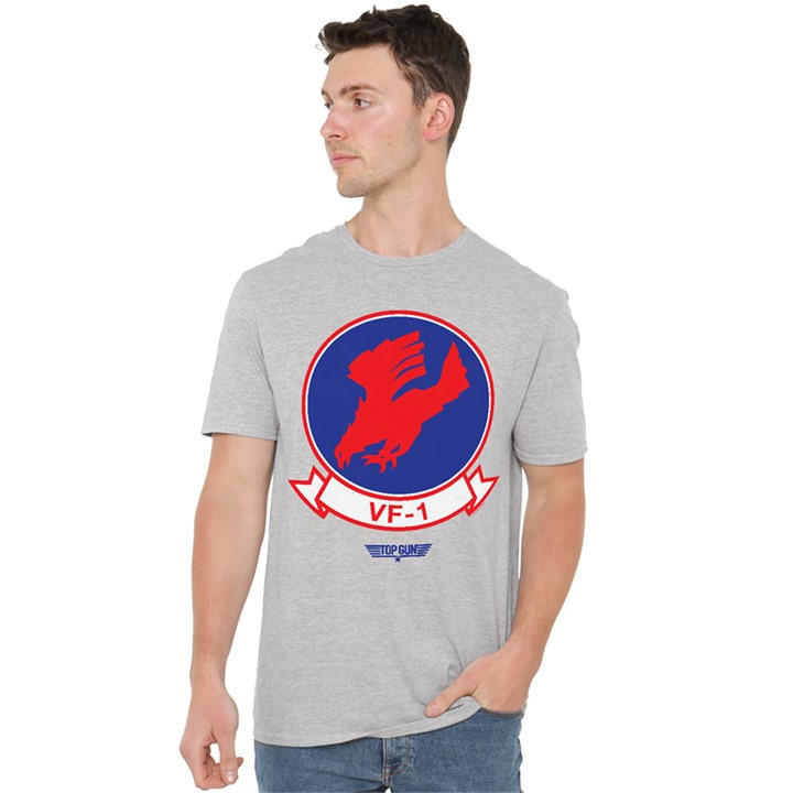 Top Gun Men' Grey Vf1 Logo T Shirt Athletic Heather in Size S, Sports Direct