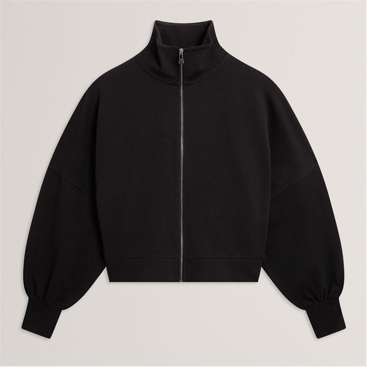 Ted Baker Women's Black Zip Thru Sweatshirt in Size 8, Sports Direct
