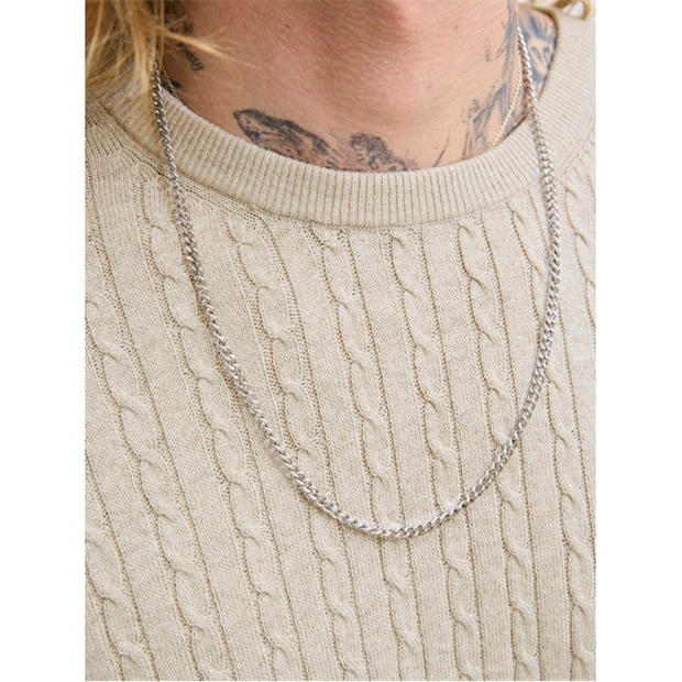 Oatmeal - Jack and Jones - Emil Cable Knit Jumper Mens