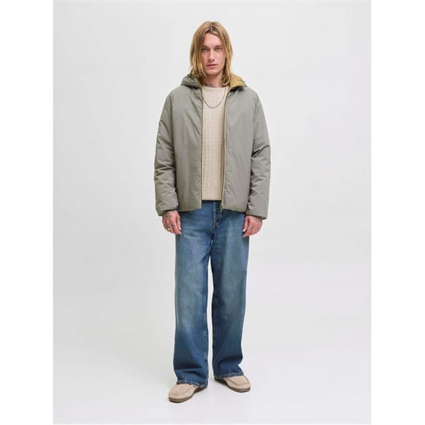Oatmeal - Jack and Jones - Emil Cable Knit Jumper Mens
