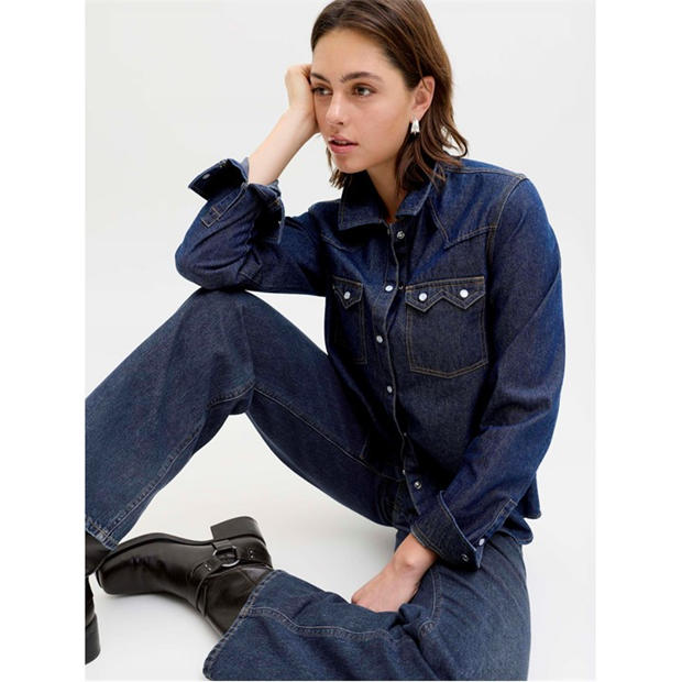 Dark Blue Denim - JJXX - Seville Loose Jeans Ladies