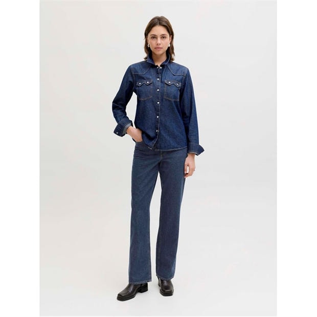 Dark Blue Denim - JJXX - Seville Loose Jeans Ladies
