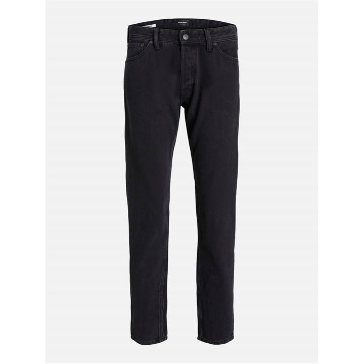 Jack And Jones Men's Black Chris 912 Wide Leg Jeans Plus Size