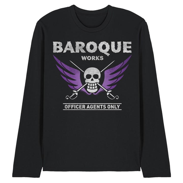 One Piece Men's Black Baroque Works Agent Long Sleeve T-Shirt in Size L, Sports Direct