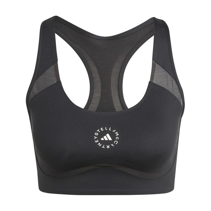 Adidas Women's Black Non Wired Medium Impact Sports Bra in Size 34A, Sports Direct