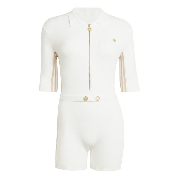 Adidas Originals Women's White Knitted Bodysuit in Size 16, Sports Direct