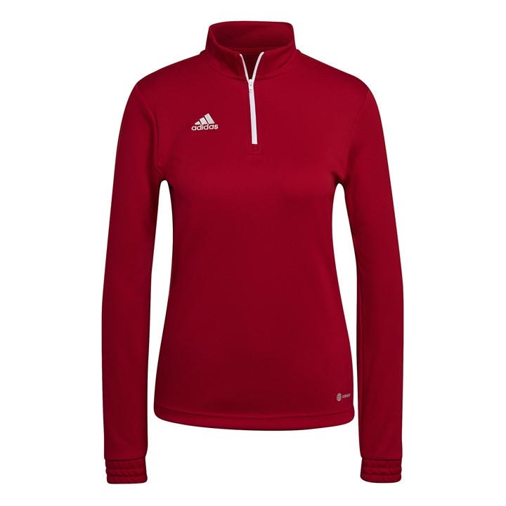 Adidas Women's Red 1/4 Zip Fleece in Size L, Sports Direct