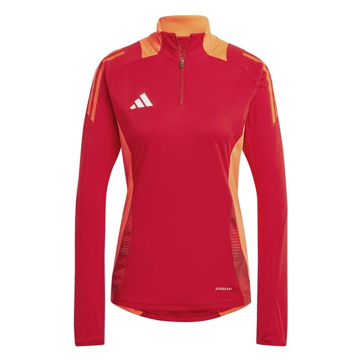 Adidas Women's Red Tiro24 Quarter Zip Fleece in Size XS, Sports Direct