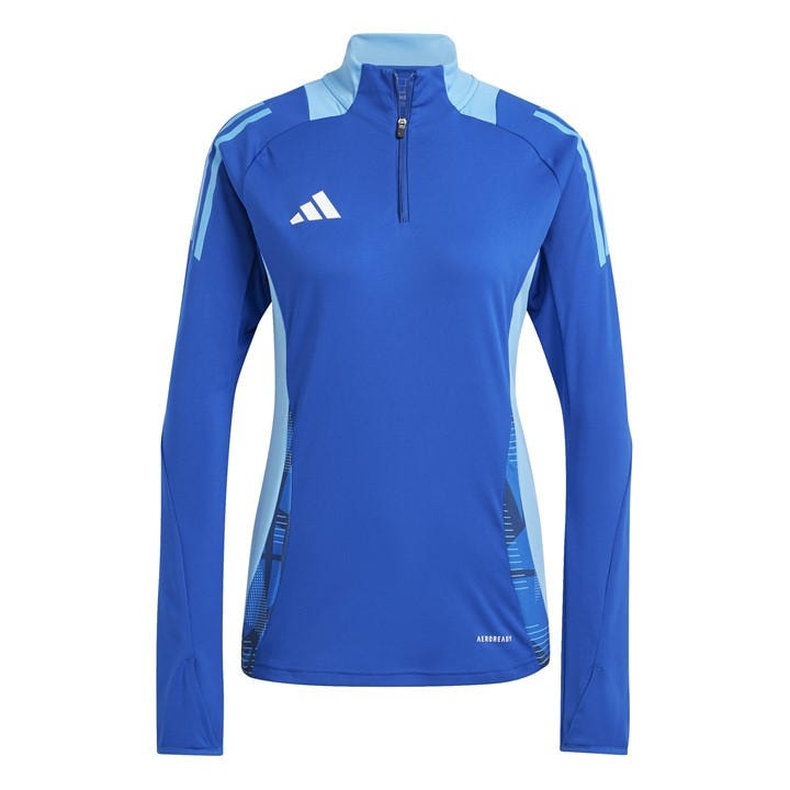 Adidas Women's Blue Tiro24 Quarter Zip Fleece in Size XS, Sports Direct