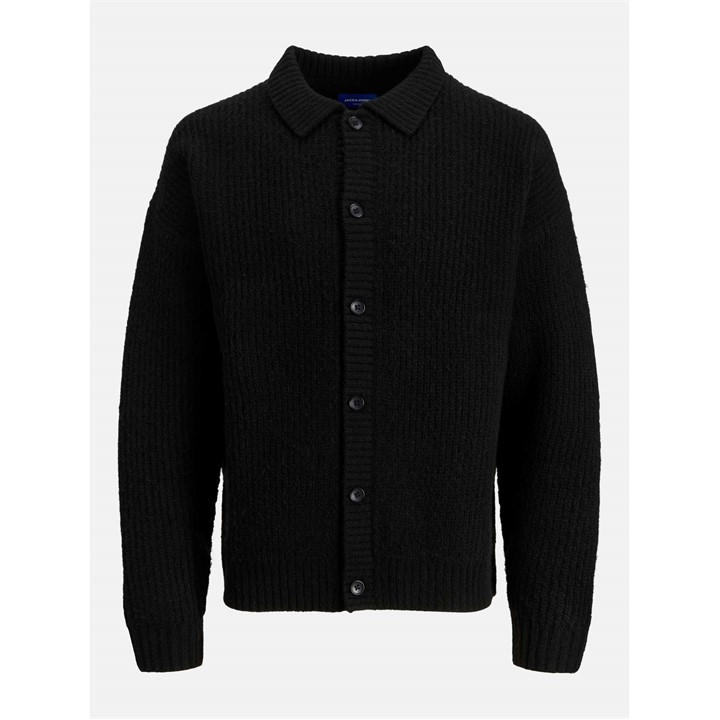 Jack And Jones Men' Black York Knit Cardigan in Size S, Sports Direct