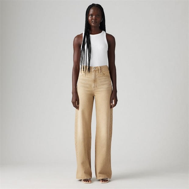 Scrp Travertine - Levis - Women's Ribcge Large Wide Leg Jeans