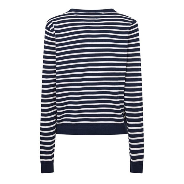 Navy/Stripe - Tommy Jeans - Women's V-Neck Jumper