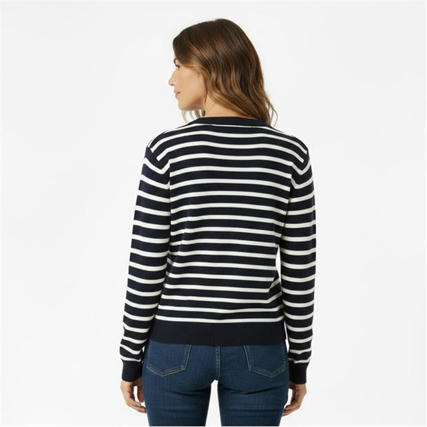 Navy/Stripe - Tommy Jeans - Women's V-Neck Jumper