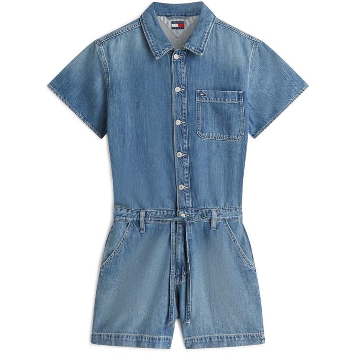 Tommy Jeans Women's Blue Playsuit in Size 12, Sports Direct