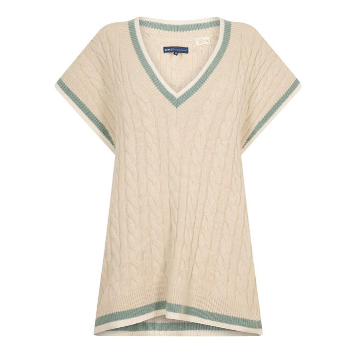 Levis Women's Sweater Vest Cream 14 (L) - Image 2