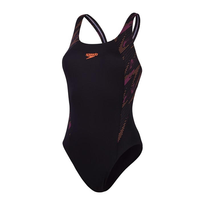 Speedo Women's Black Hyperback Splice Muscleback Swimsuit
