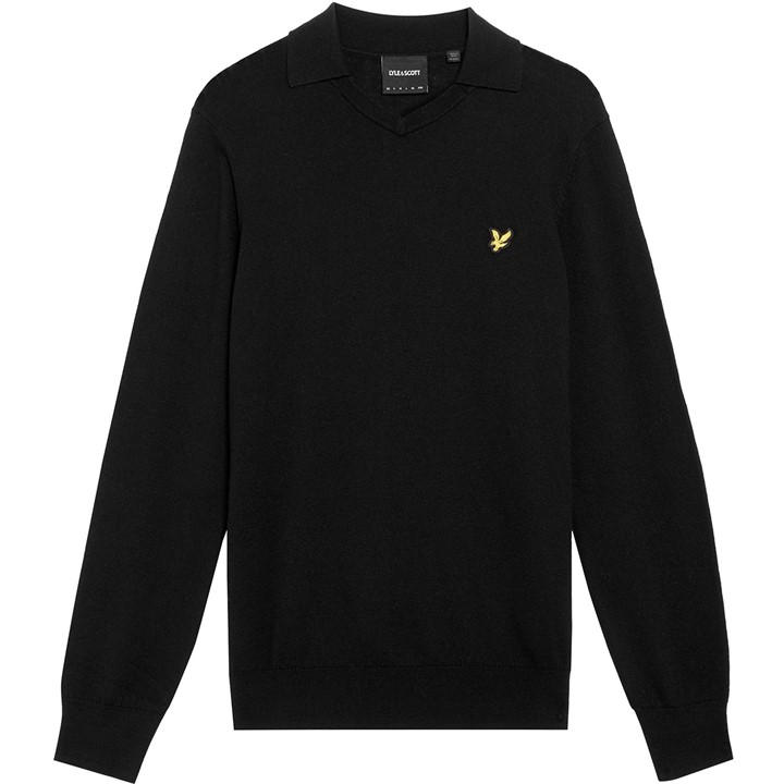 Lyle And Scott Men's Black Crew Neck Jumper in Size XL, Sports Direct