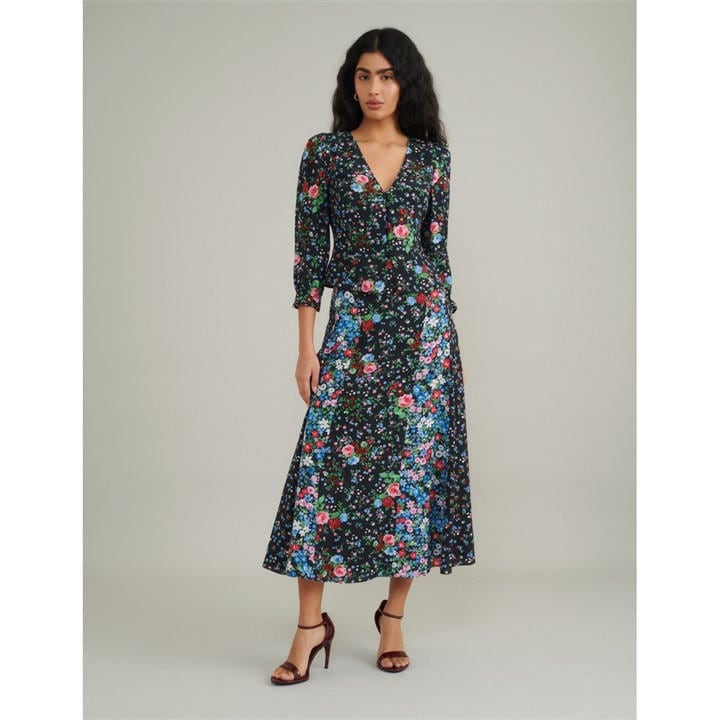 Nobodys  Women's Black Midi Skirt in Size 8, Sports Direct