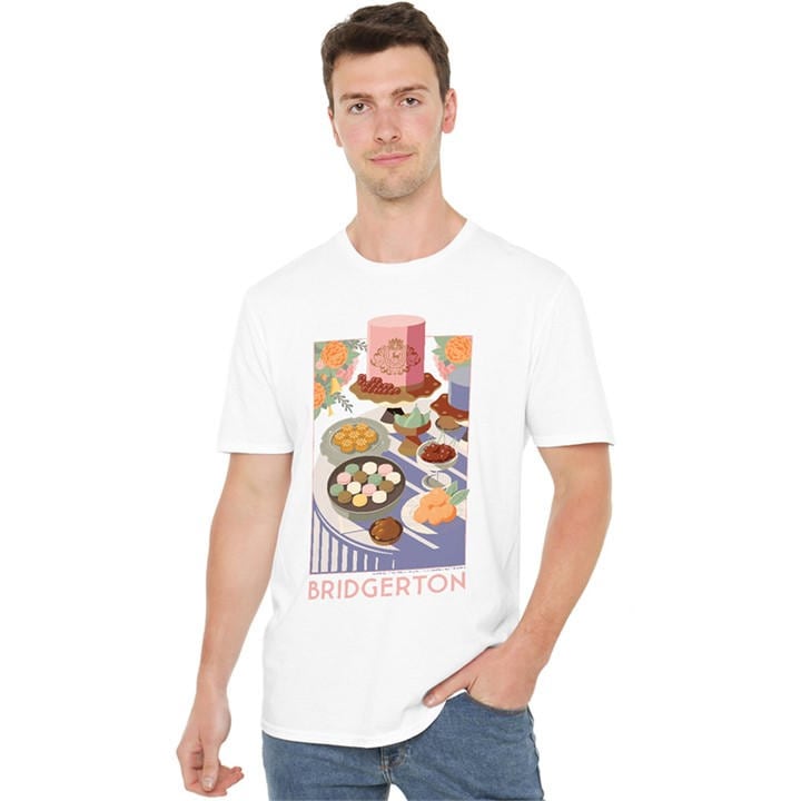 Bridgerton Men's White Treats T-Shirt in Size L, Sports Direct